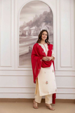 Ivory Blossom Grace – Chanderi Embroidered Suit Set