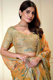Floral Organza Lehenga Choli with Dupatta
