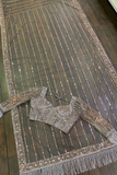 Rosé Shimmer Net Saree with Sequin & Zari Work