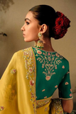 Chinon Silk Saree with Elegant Embroidery & Piping Border Finish