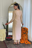 Elegant Viscose Embroidered Kurti Set with Silk Blend Dupatta