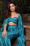 Digital Print Crepe Silk Co-ord Set with Sequins Work