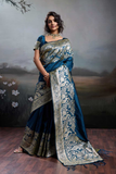 Rajwada Silk Heavy Zari Woven Silk Blend Festive Saree