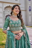 Crepe Silk Embroidered Lehenga Choli Set with Dupatta