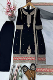 Zarqa Noir – Designer Heavy Embroidered Party Wear Suit Set