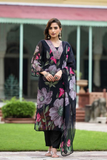 Black Georgette Kurta Pant Dupatta Set