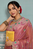 Soft Fendy Net Saree with Chikankari Embroidery & Cutwork Border