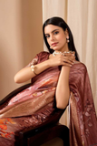 Rose Patola Soft Lichi Silk Printed Saree