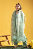 Premium Roman Silk Embroidered Kurti Set