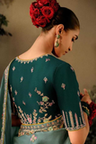 Rangoli Silk Saree with Exquisite Embroidery & Piping Border Detailing