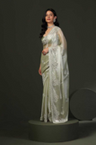 Elegant Soft Chiffon Silk Saree with Designer Cutwork