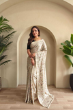 Pure Loom Tussar Saree with Embroidery & Zari Border