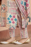 Pastel Mosaic – Cotton Kurta Pant Dupatta Set