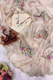 Soft Tebby Silk Floral Print Saree with Beads & Sequins Handwork