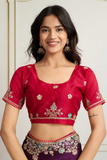Premium Soft Rangoli Silk Saree with All-Over Embroidery Butta & Piping Border