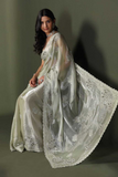 Elegant Soft Chiffon Silk Saree with Designer Cutwork