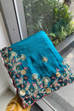 Soft Fendy Chiffon Saree with Embroidery Cutwork Border & Banglory Blouse