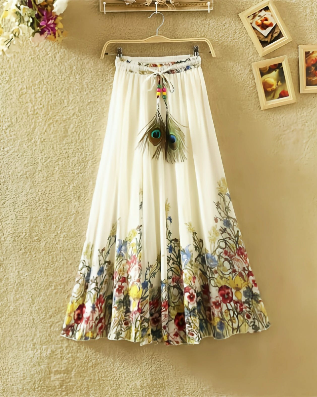 Vintage Bloom Silk Skirt
