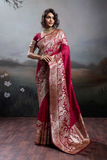 Rajwada Silk Heavy Zari Woven Silk Blend Festive Saree
