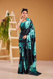 Vintage Rose Satin Saree