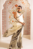 Premium Japan Satin Saree with Digital Print & Matching Blouse