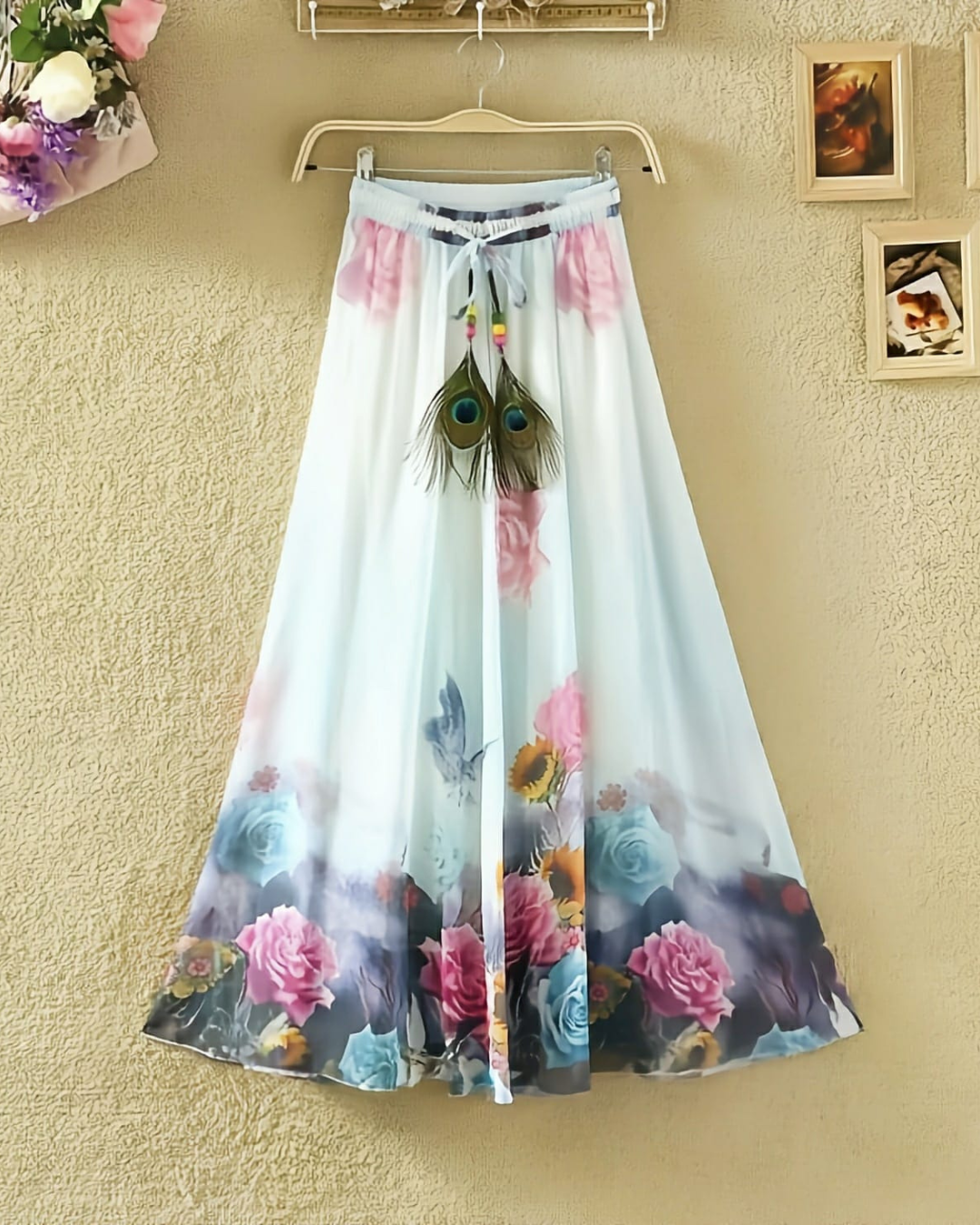 Ethereal Garden Silk Skirt