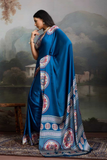 Mandala Pure Modal Satin Ajrakh Print Saree