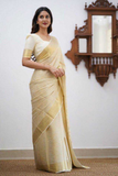 Golden Lichi Silk Organic Banarasi Saree