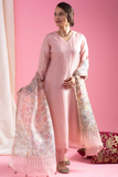 Blush Aura – Embroidered Roman Silk Kurta Pant Dupatta Set