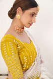 Mustard Yellow Georgette Lehenga with Net Dupatta