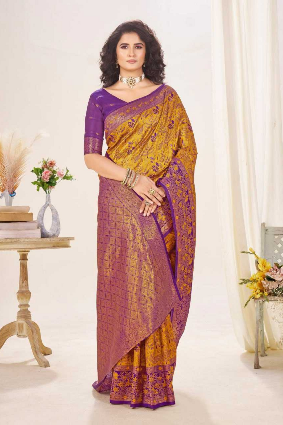 Royal Charm Banarasi Jacquard Saree