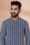 Elegant Embroidered Cotton Kurta Pajama Set
