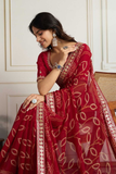Elegant Georgette Saree with Silk Blouse