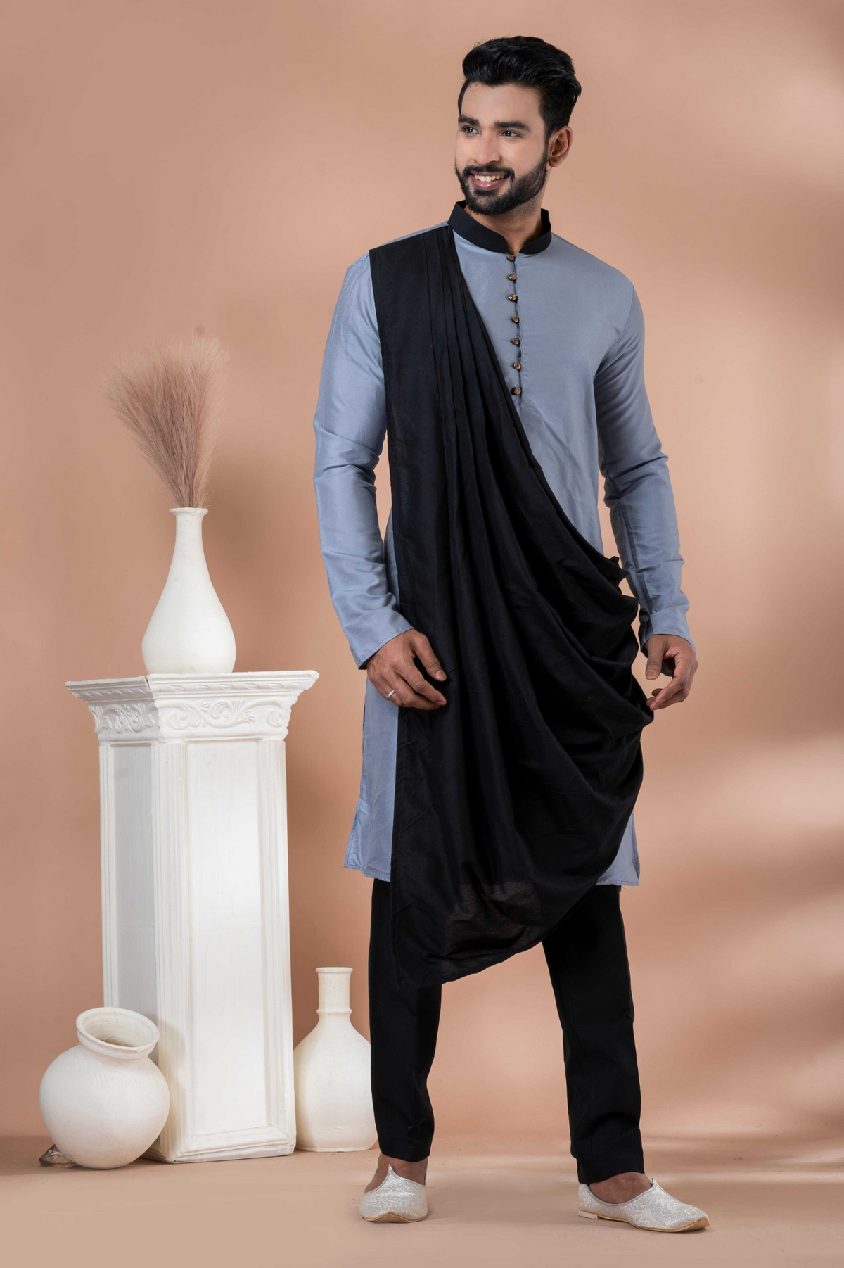 Premium Viscose Draped Kurta Set
