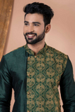 Elegant Banarasi Dhupion Silk Men’s Kurta Pajama Set