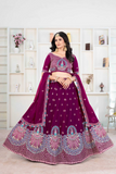 Faux Georgette Embroidered Lehenga Choli with Dupatta
