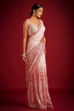 Heavy Faux Georgette Saree with Padding Print, 7MM Sequins & Multi Embroidery Work