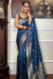 Soft Lichi Silk Saree with Rich Jacquard Weaving & Elegant Border