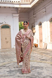 Extra Soft Pashmina Silk Saree with Kashmiri Jal Weaving & Zari-Meena Work