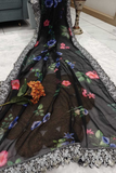 Soft Georgette Floral Saree with Heavy Blouse