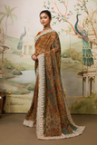 Fendy Soft Net Chikankari Saree with Piping Border & Mono Banglory Blouse