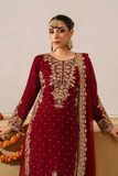Maroon Heavy Georgette Embroidered Suit with Dupatta