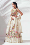Elegant White Heavy Faux Georgette Embroidered Lehenga Choli with Dupatta