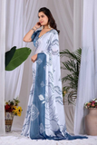Azure Artistry Printed Saree