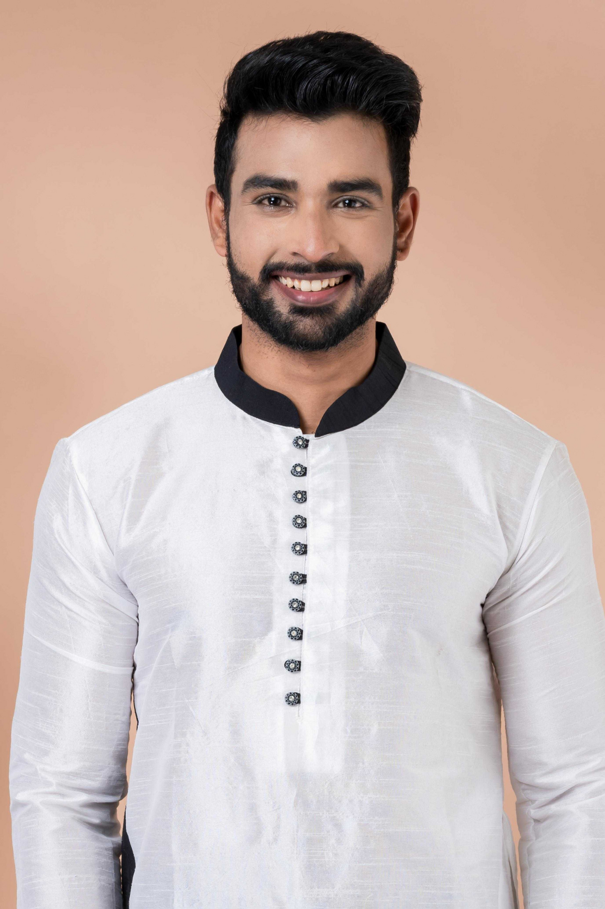 White Banarasi Dhupion Kurta