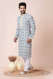 Mono Cotton-Poly Printed Classic Kurta Pajama Set