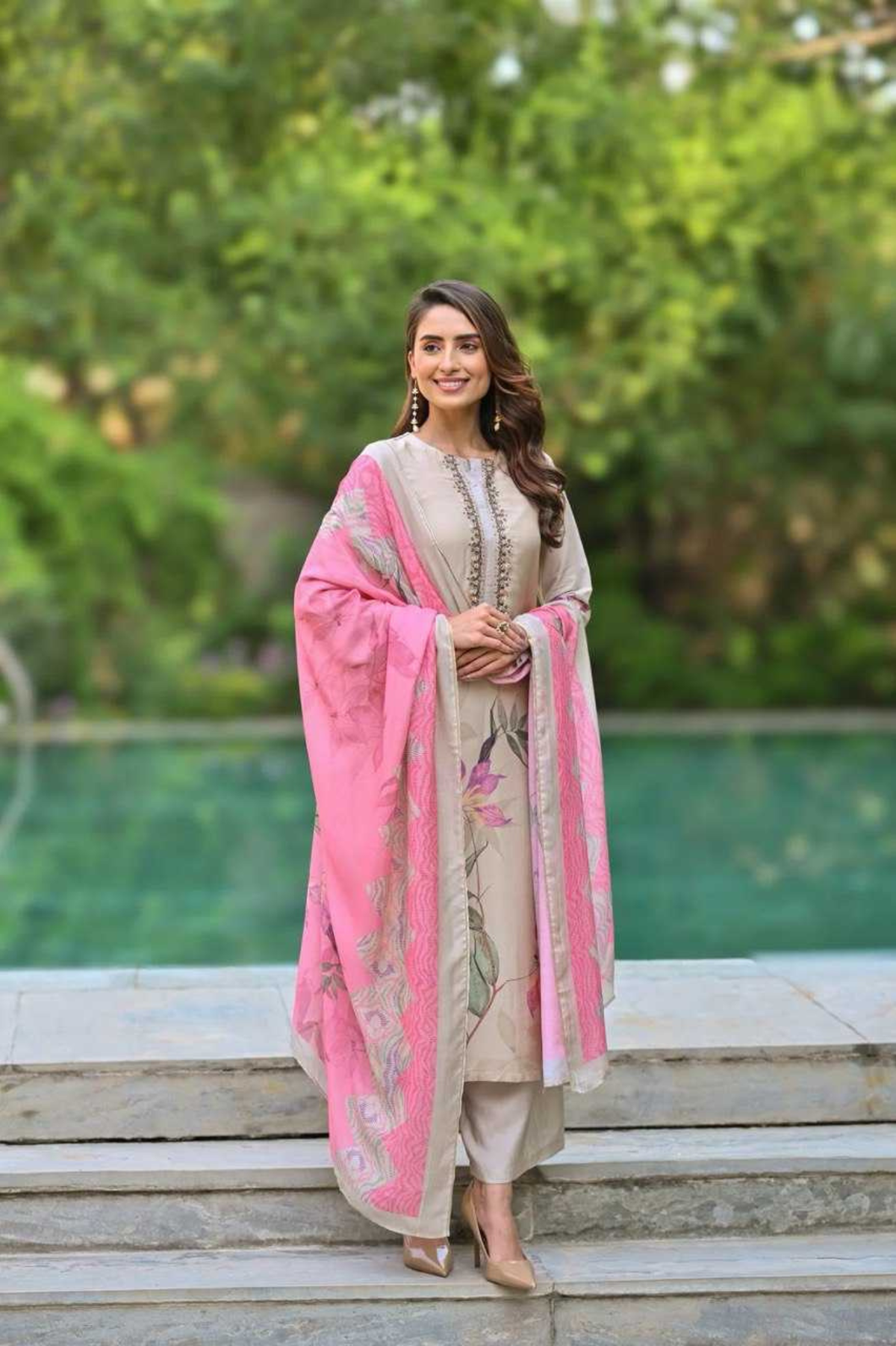 Mahi Jaipur – Ultra Fine Muslin Kurti Suit Set