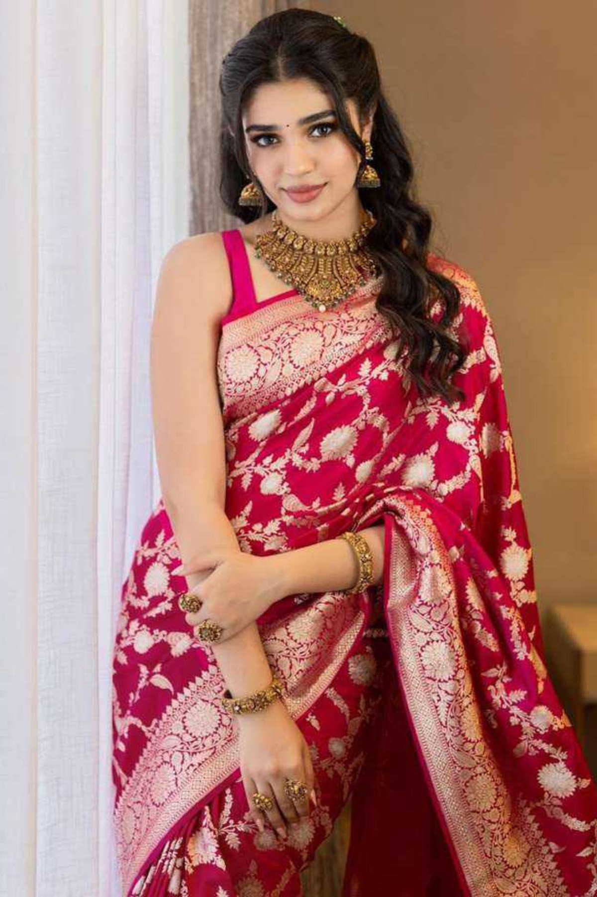 Banarasi Soft Silk Saree with Exclusive Jacquard Zari Weaving