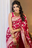 Banarasi Soft Silk Saree with Exclusive Jacquard Zari Weaving