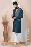 Teal Green Pure Cotton Designer Kurta